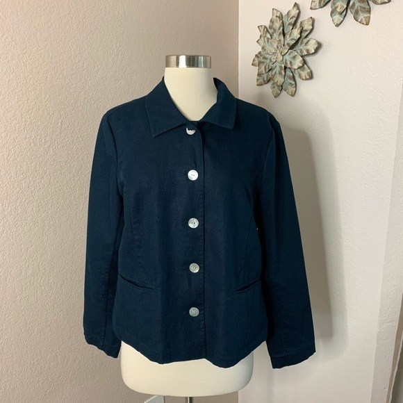 Orvis Linen Cotton Blazer Size 8 - Picture 1 of 8